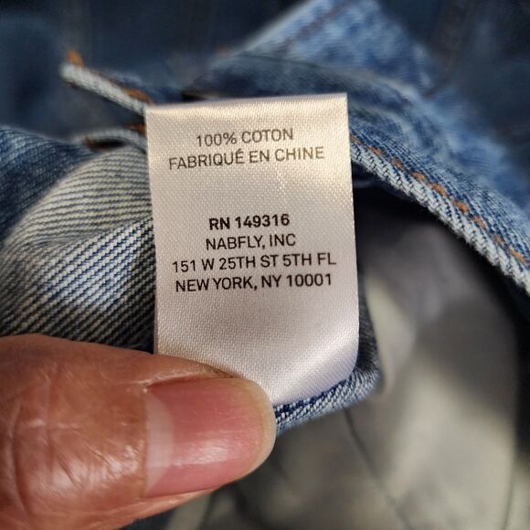 Line of Trade Denim Jacket Mens Large Blue Montana Trucker Vintage Western - Picture 4 of 8